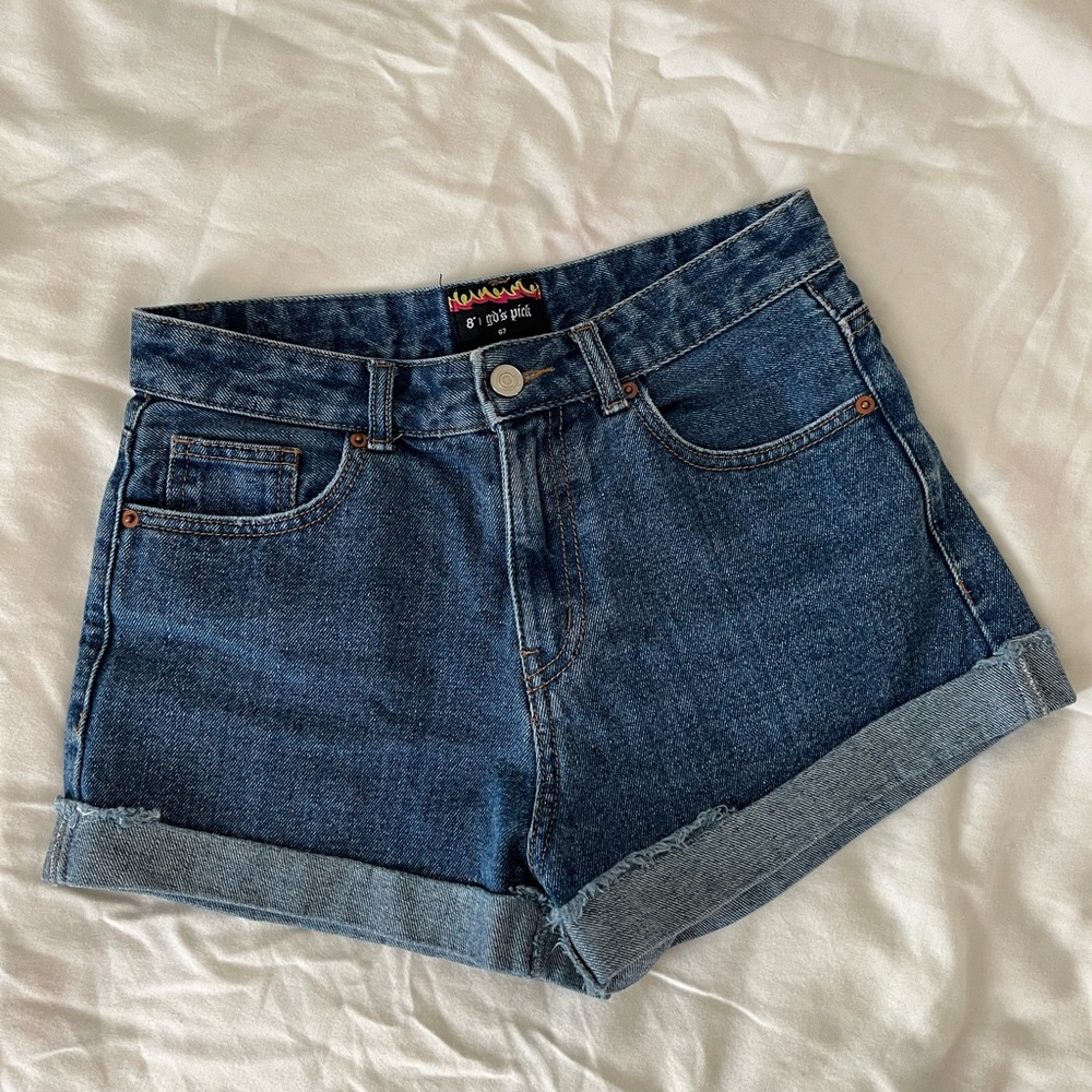 8SECONDS - [26] High-Waisted Jean Shorts